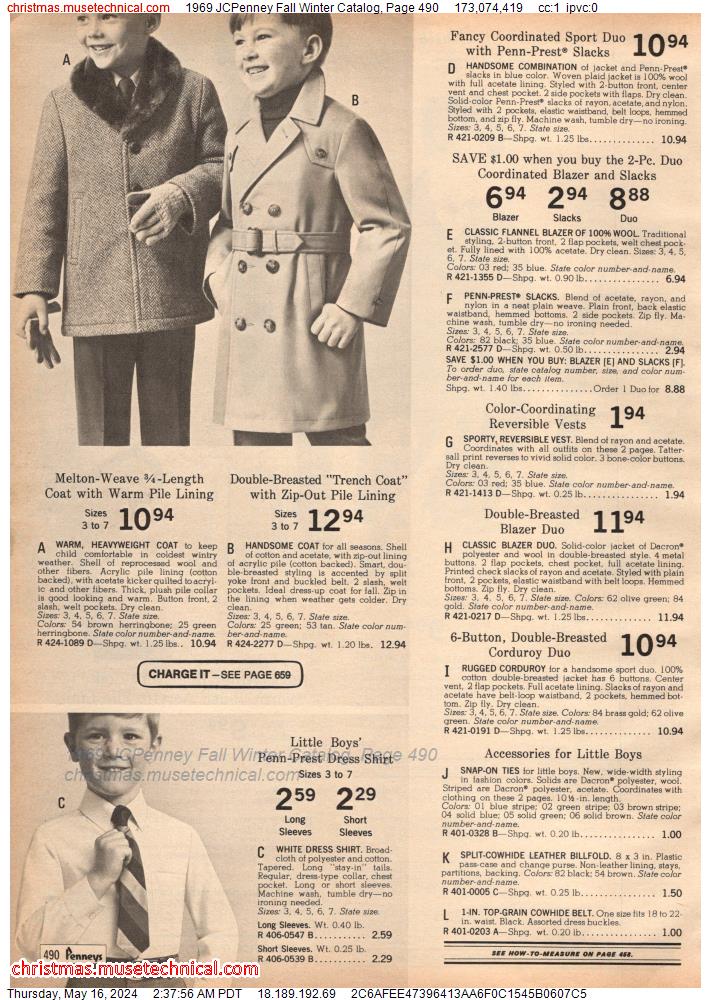 1969 JCPenney Fall Winter Catalog, Page 490