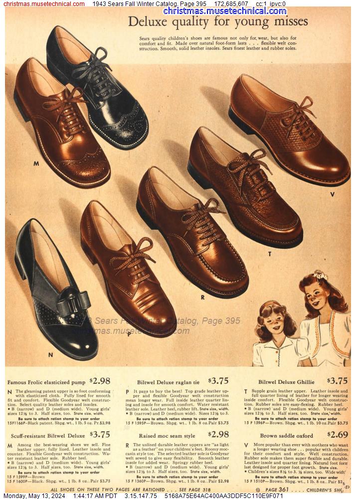 1943 Sears Fall Winter Catalog, Page 395