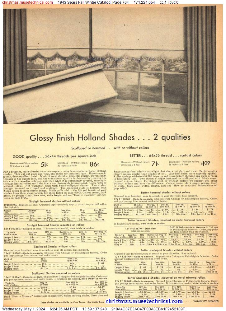 1943 Sears Fall Winter Catalog, Page 764