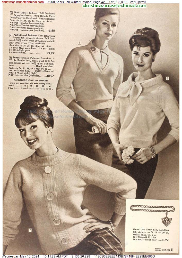 1960 Sears Fall Winter Catalog, Page 42