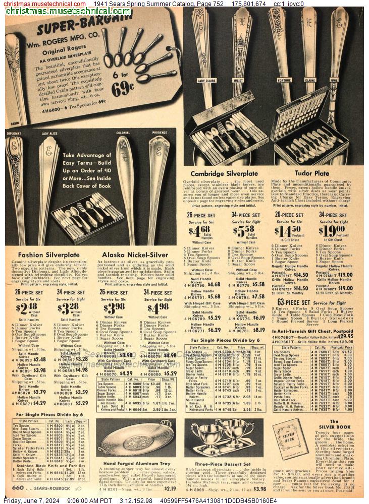 1941 Sears Spring Summer Catalog, Page 752