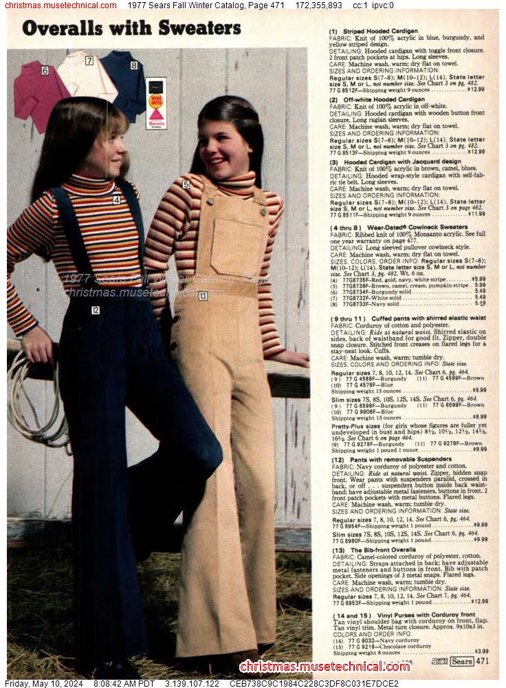 1977 Sears Fall Winter Catalog, Page 471
