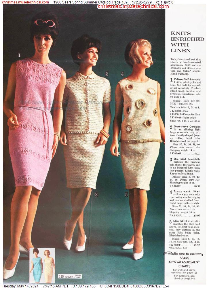 1966 Sears Spring Summer Catalog, Page 109