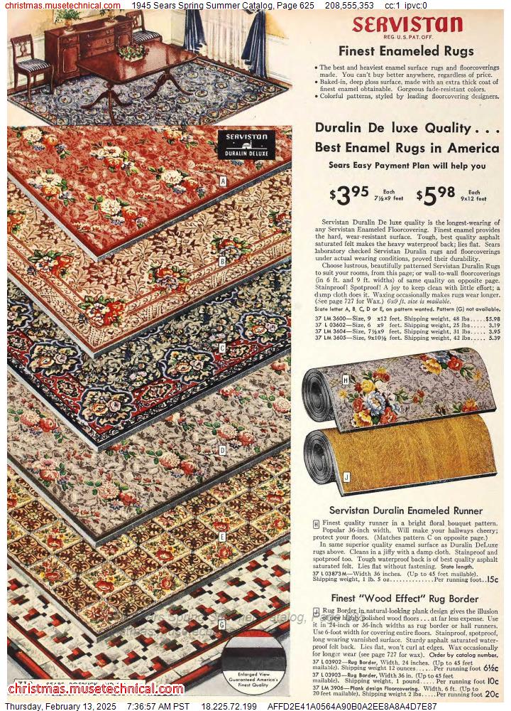 1945 Sears Spring Summer Catalog, Page 625