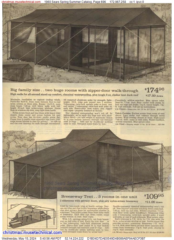 1960 Sears Spring Summer Catalog, Page 696