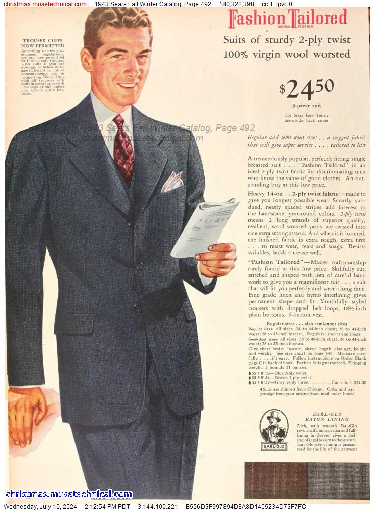 1943 Sears Fall Winter Catalog, Page 492