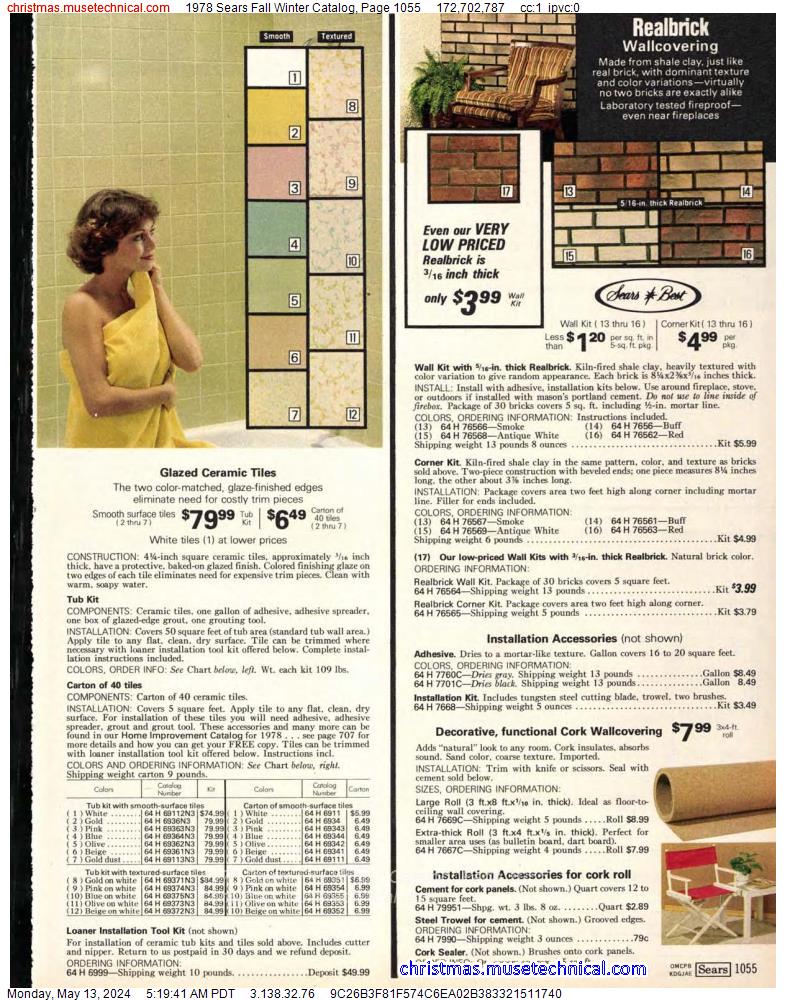 1978 Sears Fall Winter Catalog, Page 1055