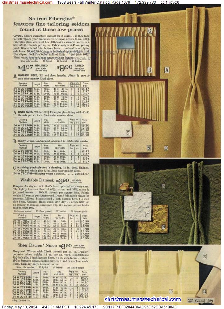 1968 Sears Fall Winter Catalog, Page 1079