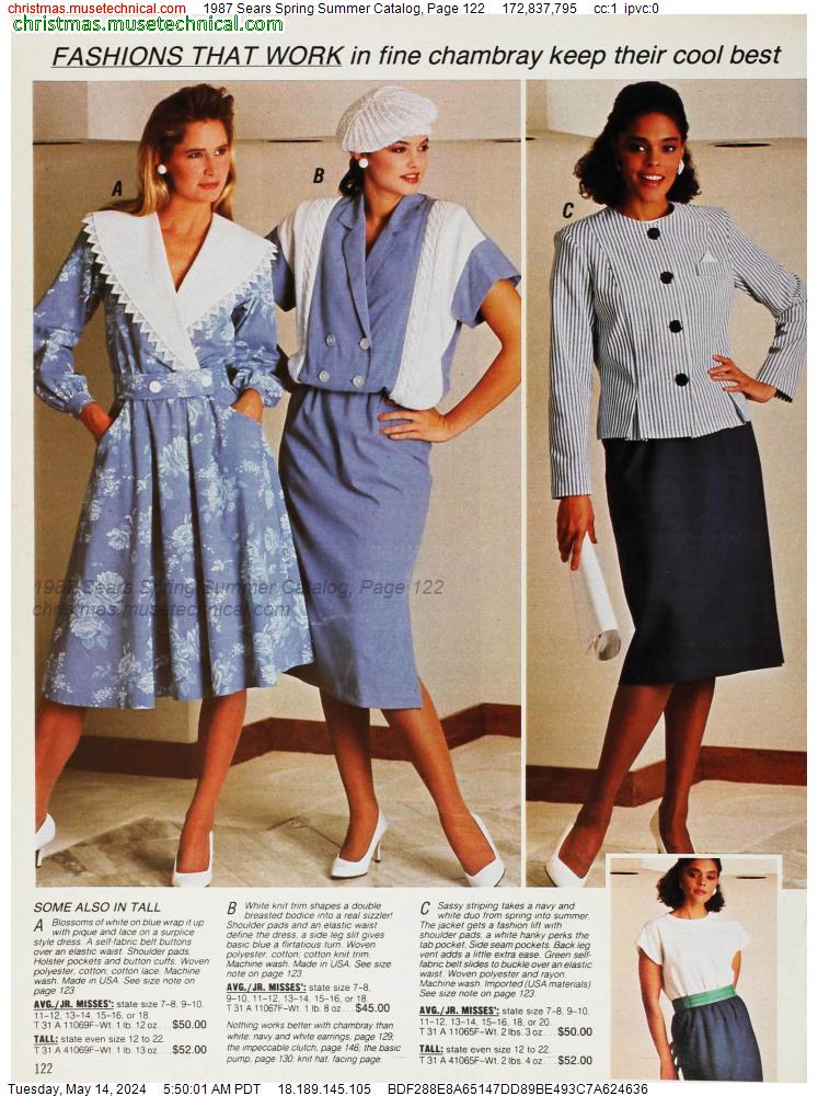 1987 Sears Spring Summer Catalog, Page 122