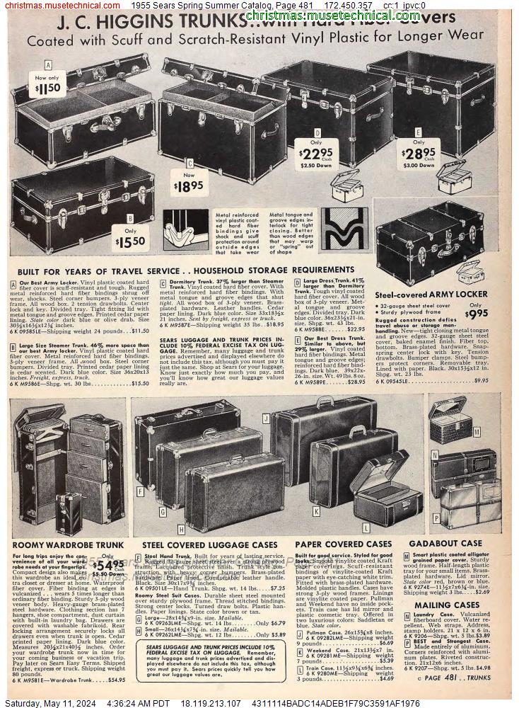 1955 Sears Spring Summer Catalog, Page 481