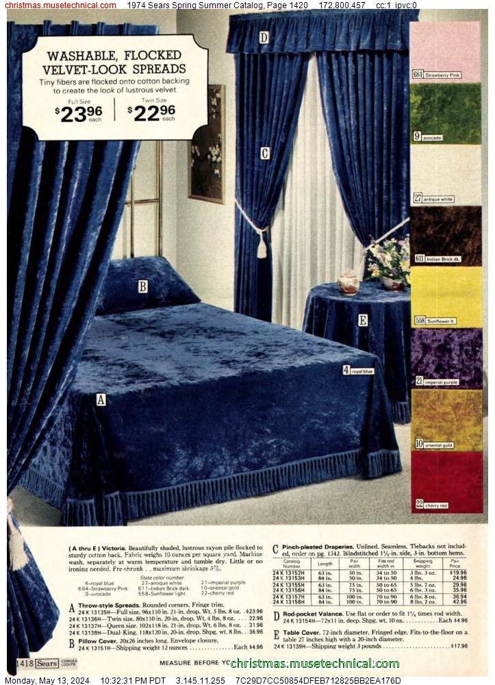 1974 Sears Spring Summer Catalog, Page 1420