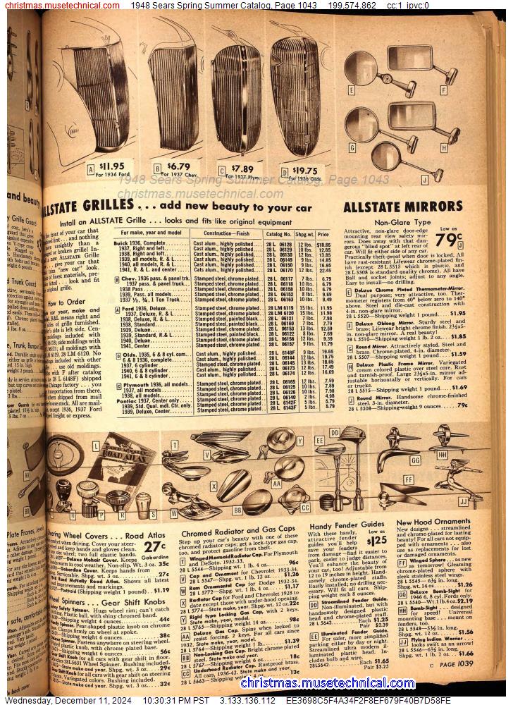 1948 Sears Spring Summer Catalog, Page 1043