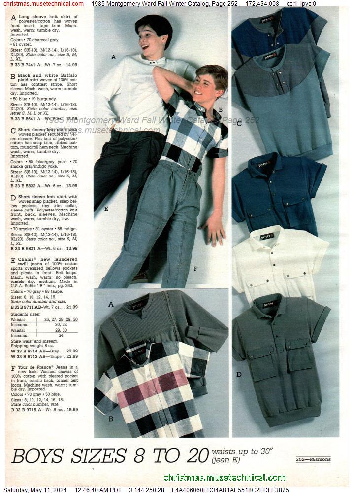 1985 Montgomery Ward Fall Winter Catalog, Page 252