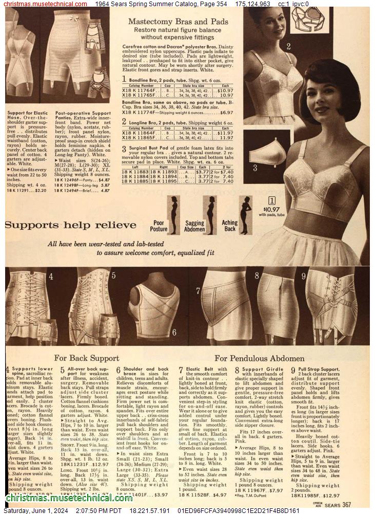 1964 Sears Spring Summer Catalog, Page 354