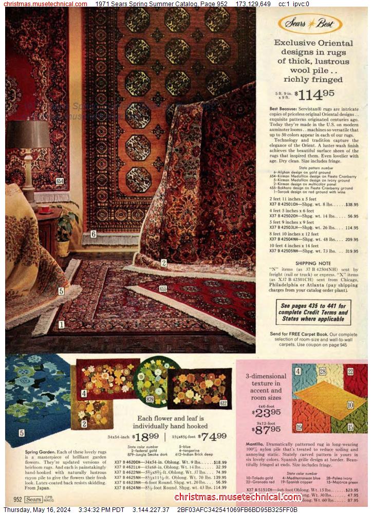 1971 Sears Spring Summer Catalog, Page 952