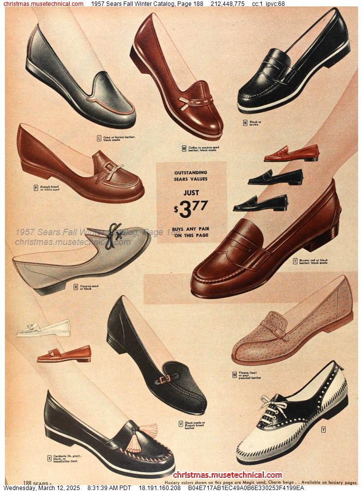 1957 Sears Fall Winter Catalog, Page 188