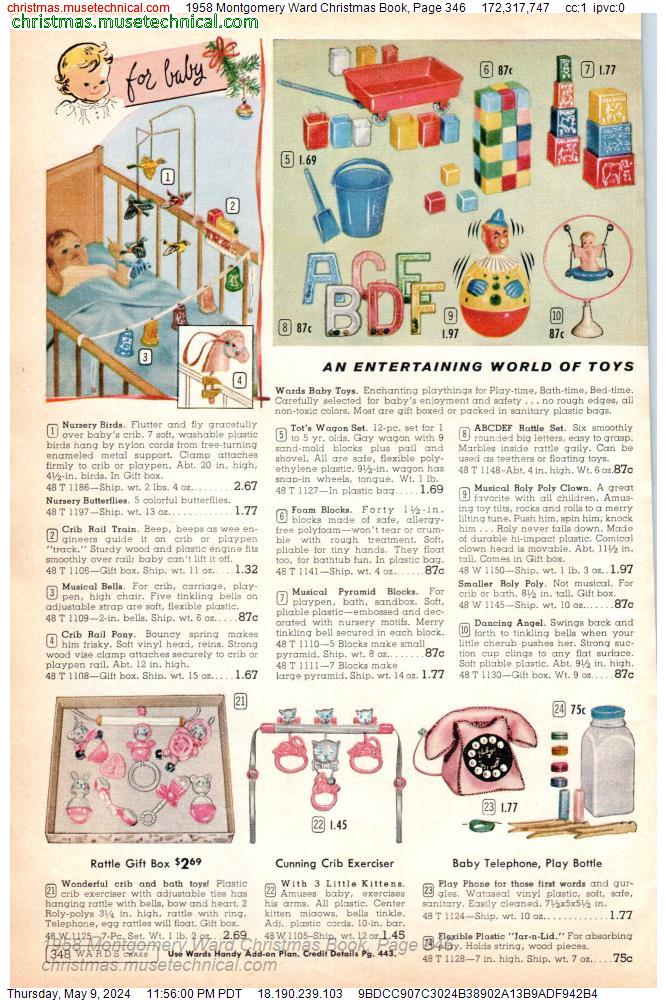 1958 Montgomery Ward Christmas Book, Page 346
