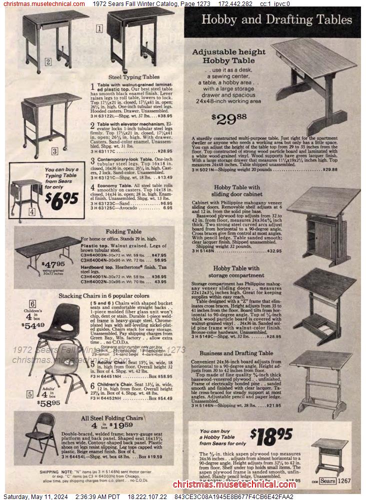 1972 Sears Fall Winter Catalog, Page 1273
