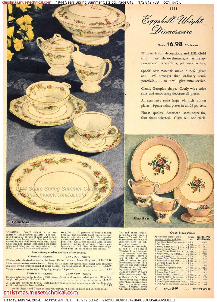 1944 Sears Spring Summer Catalog, Page 643