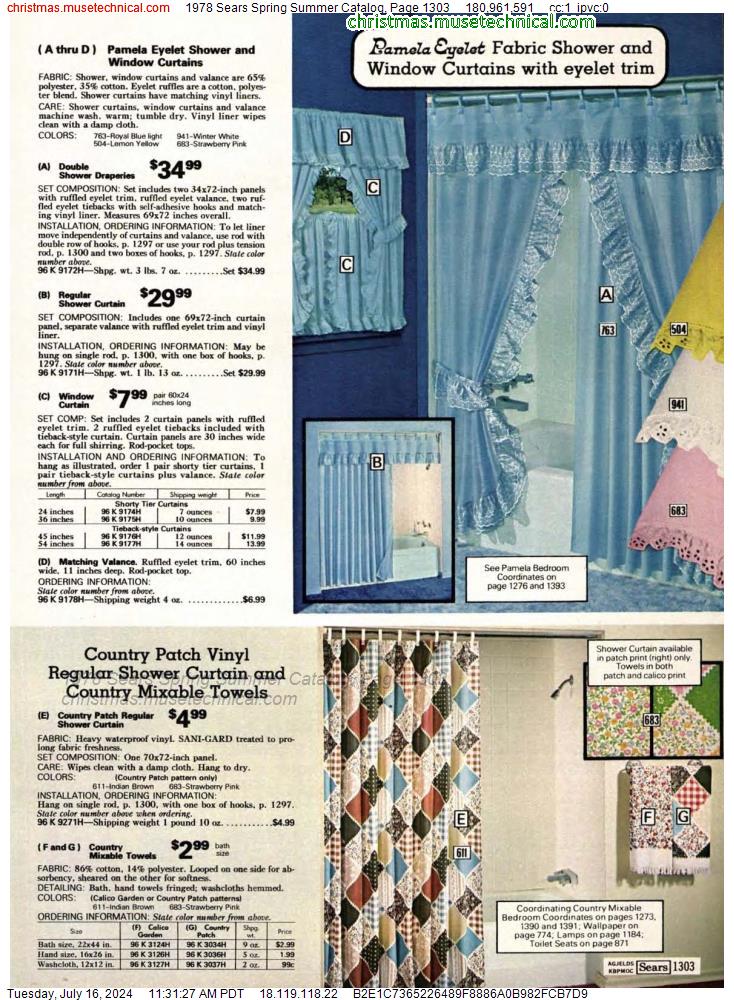 1978 Sears Spring Summer Catalog, Page 1303