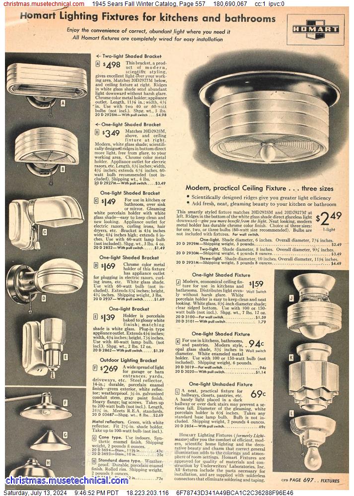 1945 Sears Fall Winter Catalog, Page 557