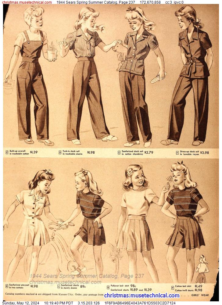 1944 Sears Spring Summer Catalog, Page 237