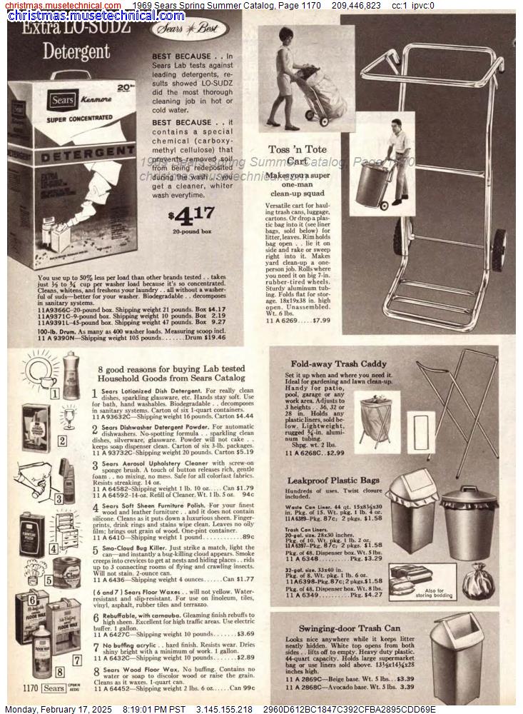 1969 Sears Spring Summer Catalog, Page 1170