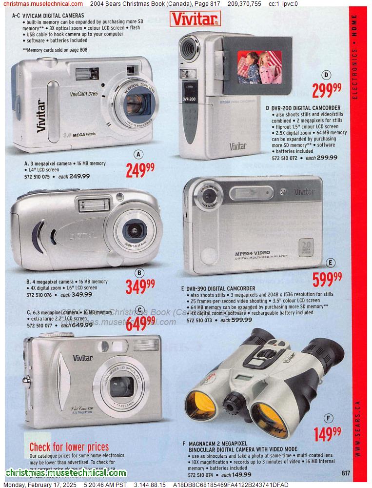 2004 Sears Christmas Book (Canada), Page 817