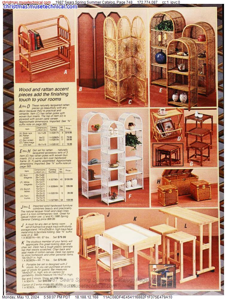 1987 Sears Spring Summer Catalog, Page 748