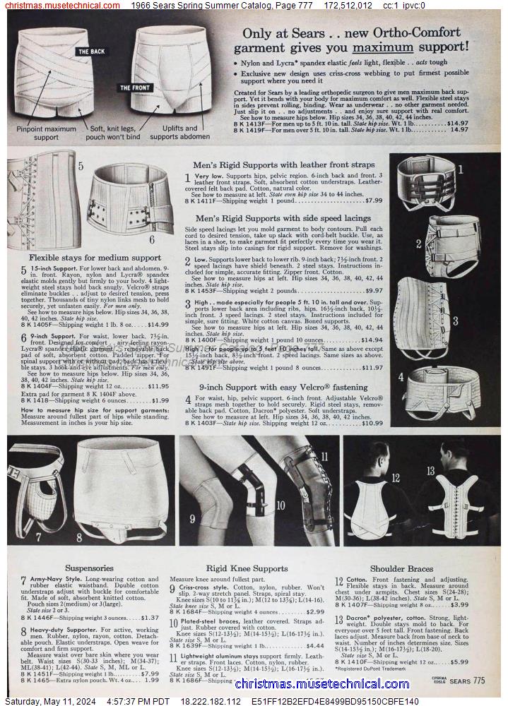 1966 Sears Spring Summer Catalog, Page 777
