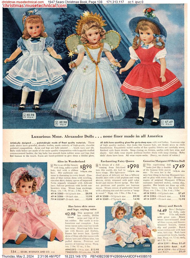 1947 Sears Christmas Book, Page 138