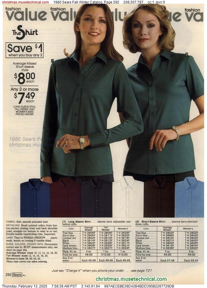 1980 Sears Fall Winter Catalog, Page 292