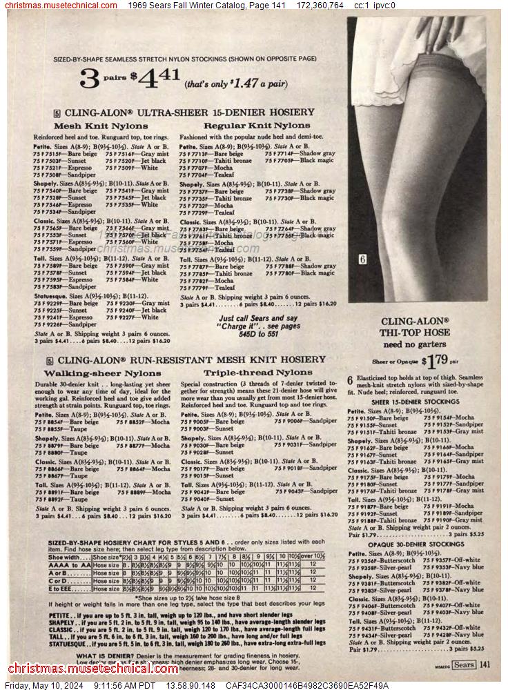 1969 Sears Fall Winter Catalog, Page 141