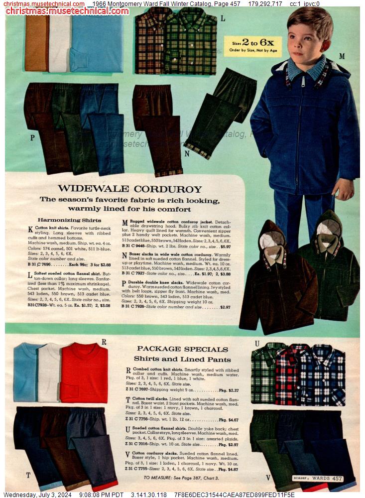 1966 Montgomery Ward Fall Winter Catalog, Page 457