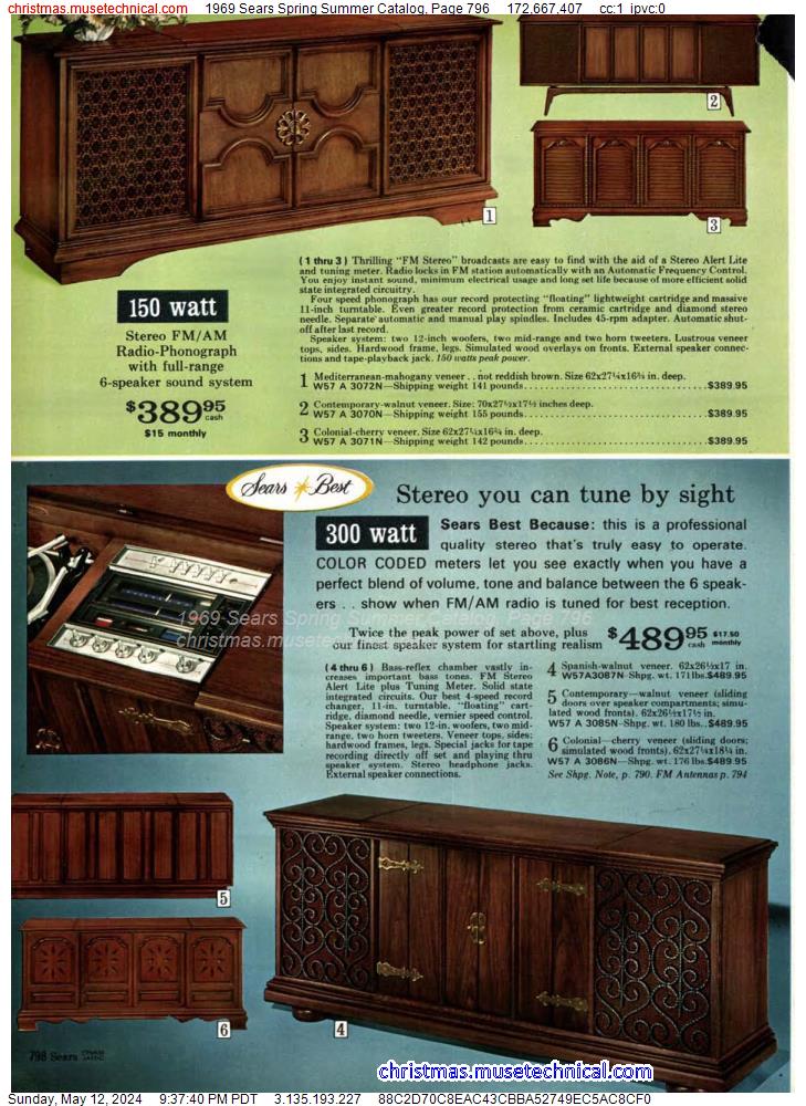 1969 Sears Spring Summer Catalog, Page 796