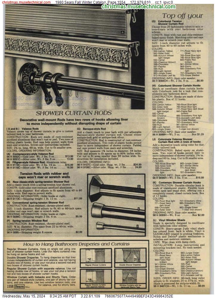 1980 Sears Fall Winter Catalog, Page 1554