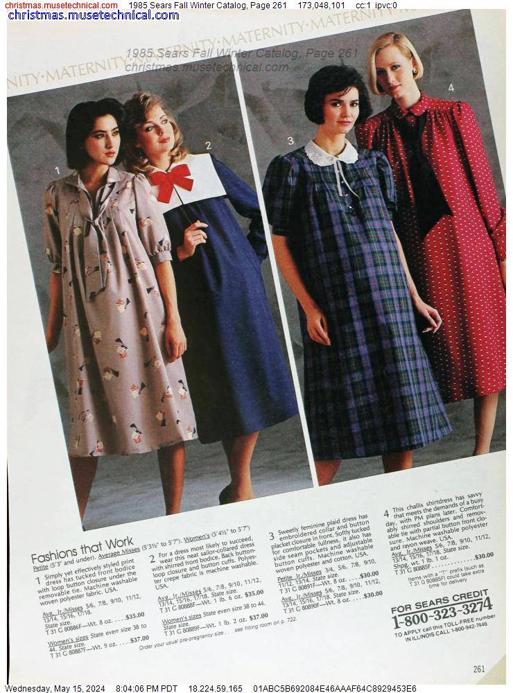 1985 Sears Fall Winter Catalog, Page 261