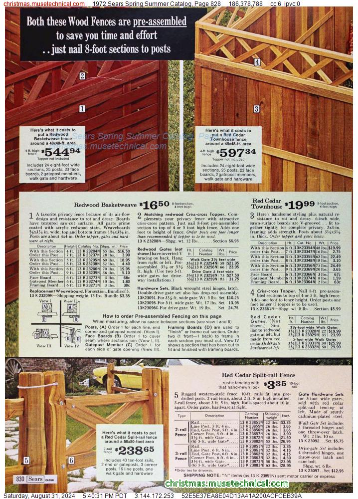 1972 Sears Spring Summer Catalog, Page 828