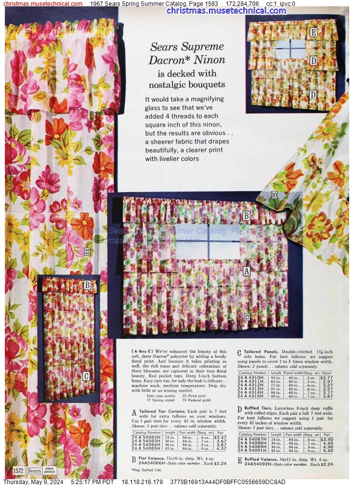 1967 Sears Spring Summer Catalog, Page 1583