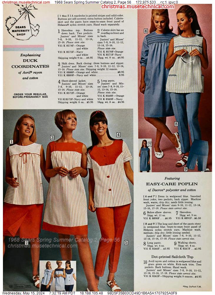 1968 Sears Spring Summer Catalog 2, Page 56