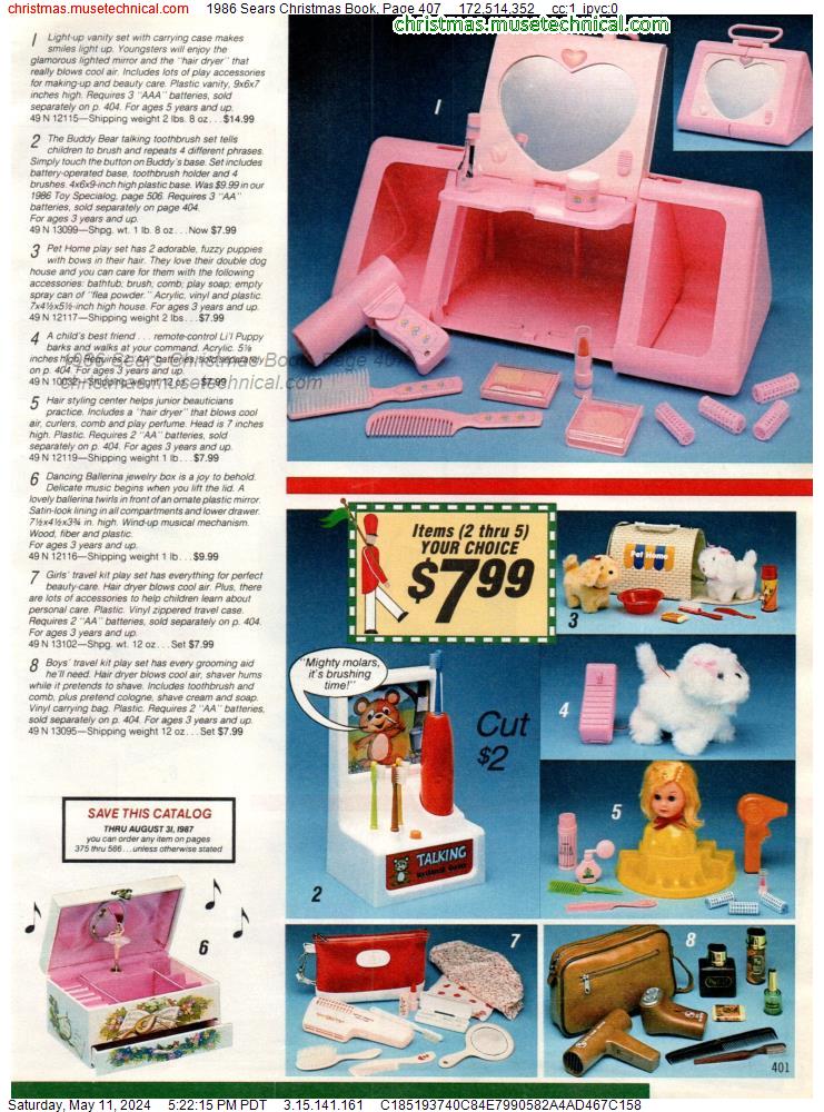 1986 Sears Christmas Book, Page 407