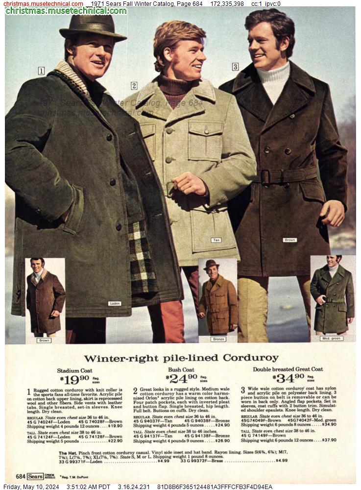 1971 Sears Fall Winter Catalog, Page 684