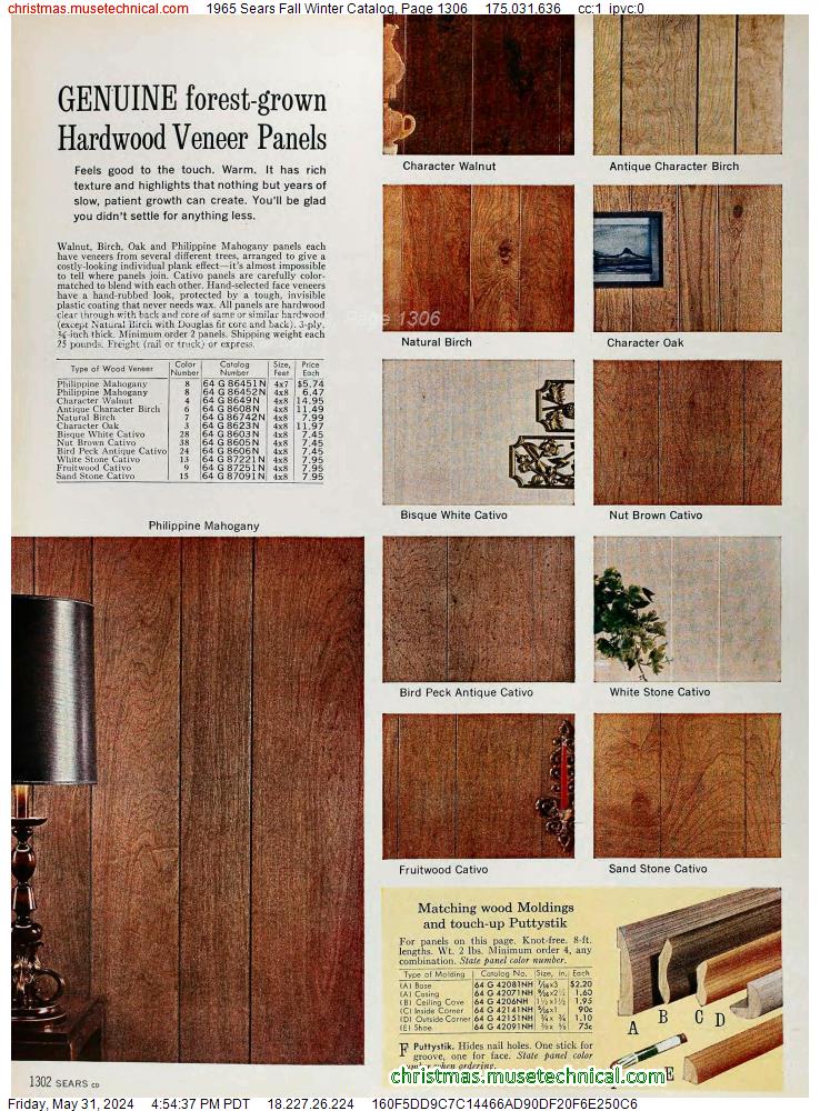 1965 Sears Fall Winter Catalog, Page 1306