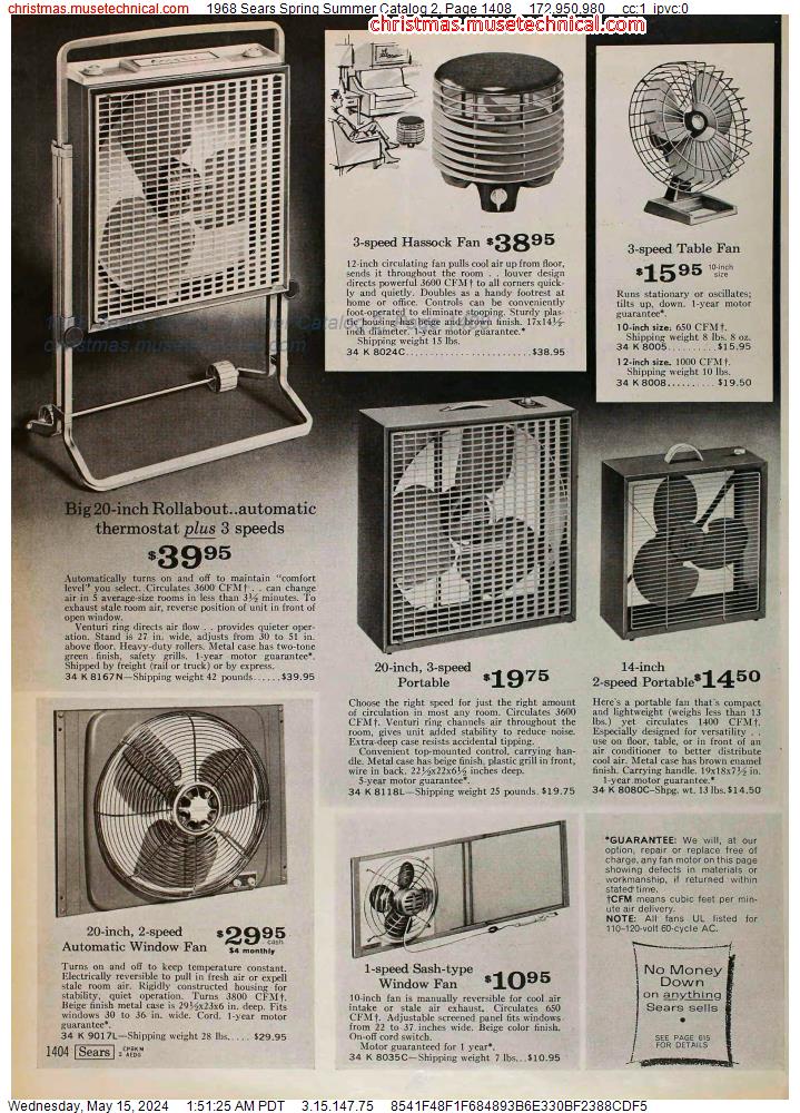 1968 Sears Spring Summer Catalog 2, Page 1408