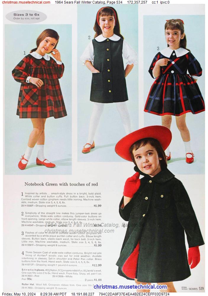 1964 Sears Fall Winter Catalog, Page 534