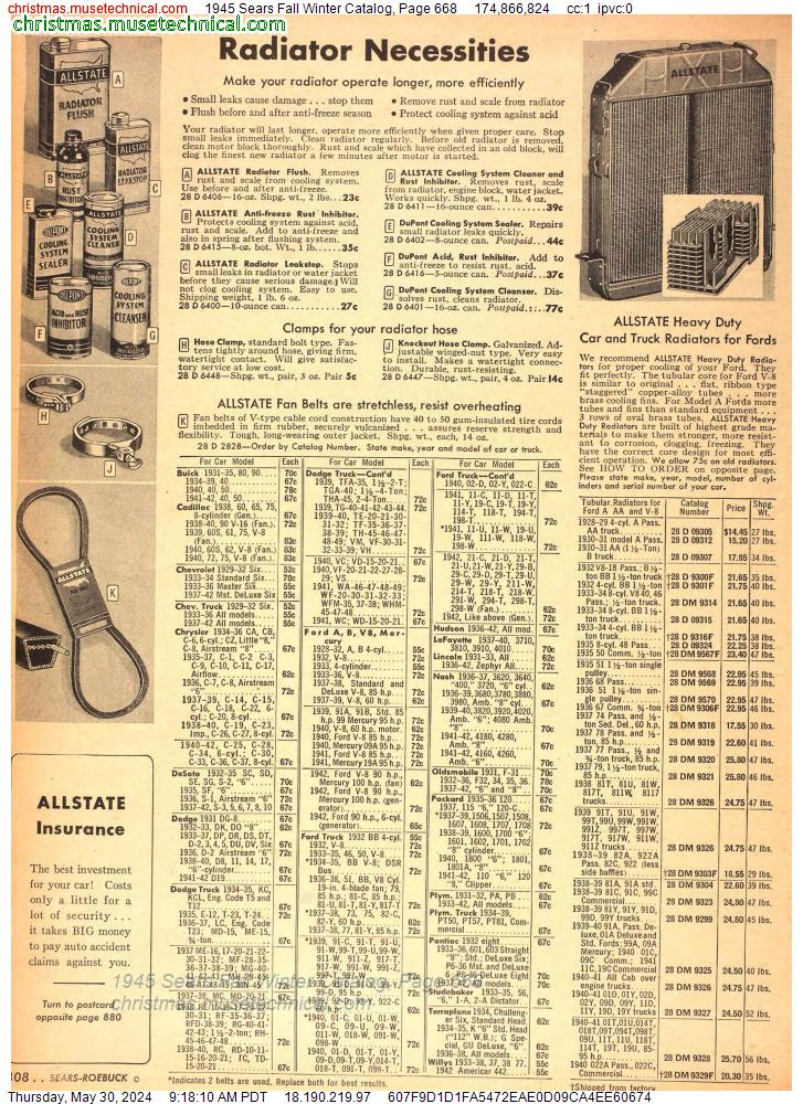 1945 Sears Fall Winter Catalog, Page 668