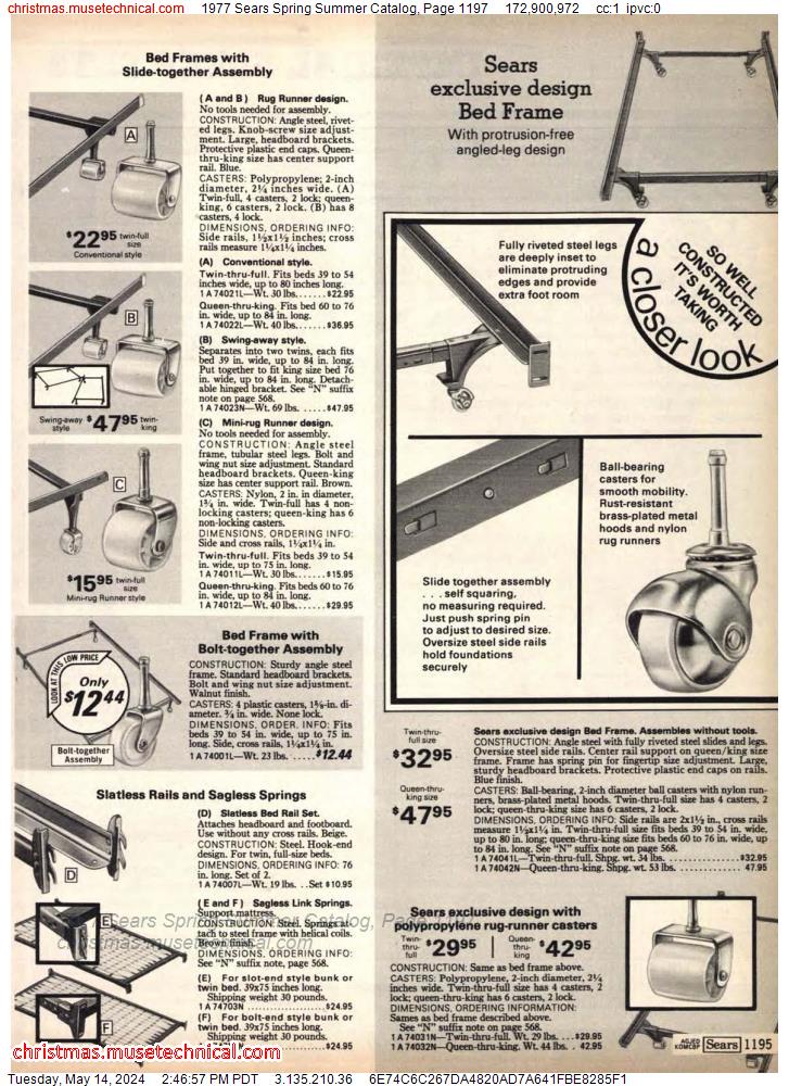 1977 Sears Spring Summer Catalog, Page 1197