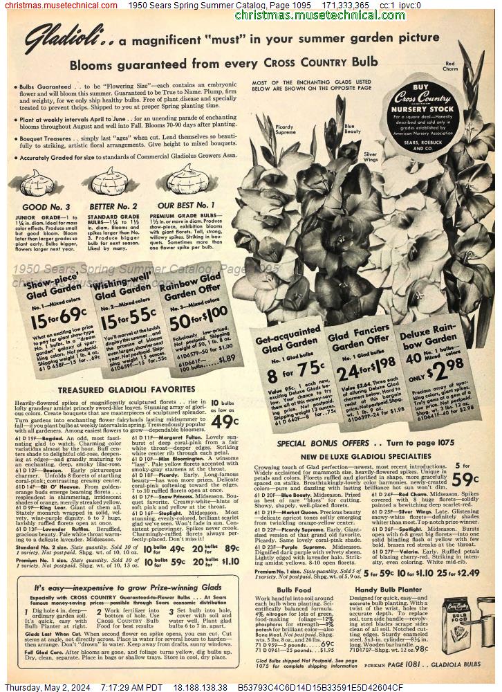 1950 Sears Spring Summer Catalog, Page 1095