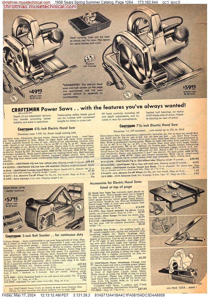 1956 Sears Spring Summer Catalog, Page 1264
