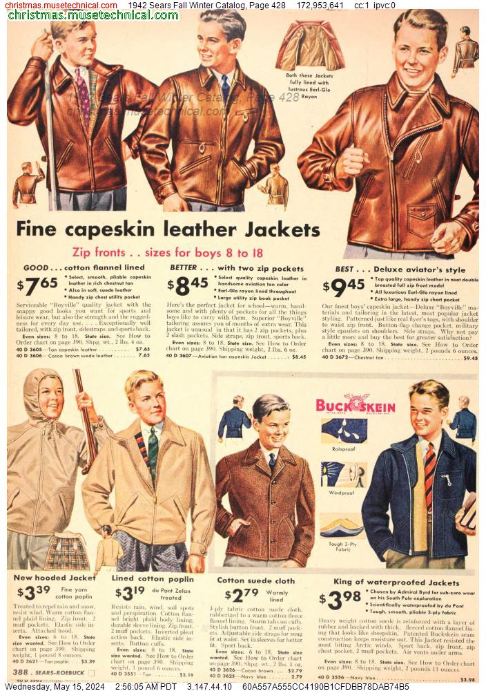 1942 Sears Fall Winter Catalog, Page 428